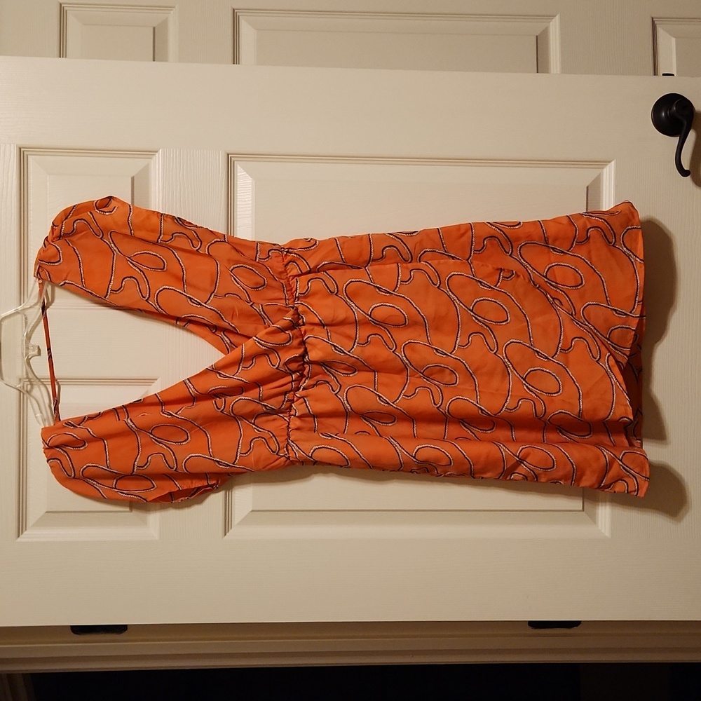 Jodi Kristopher lined wrap-look dress, Large